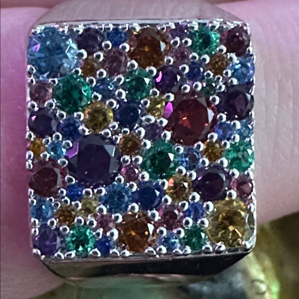 Multicolor Gemstone 925 Th Ring - image 5